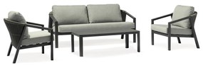 FRIDA - salotto outdoor in alluminio con schienale in corda
