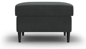 Poggiapiedi grigio scuro con rivestimento in velluto Kyoto – Cosmopolitan Design