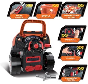 Autofficina per bambini 3xAAA + 1xCR2025 arancione/grigio