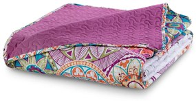 Copriletto reversibile in microfibra fucsia , 170 x 270 cm Bibi - DecoKing