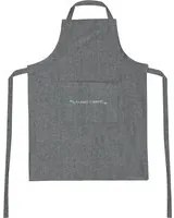 Grembiule cucina con tasca antracite con scritta