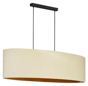 Duolla - Lampadario a sospensione con filo OVAL VEGAN 2xE27/15W/230V color crema