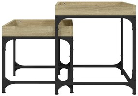 Tavolini 2 pz Rovere Sonoma in Legno Multistrato