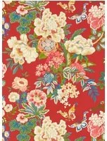 Sanderson Tapete Emperor Peony - Cinnabar Red