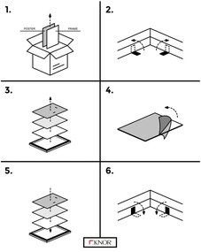 Set di dipinti 6 pz 32x32 cm – knor