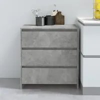 Credenza Grigio Cemento 70x41x75 cm in Truciolato 809750