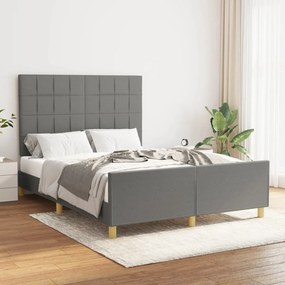 Giroletto Senza Materasso Grigio Scuro 140x200 Cm Tessuto /