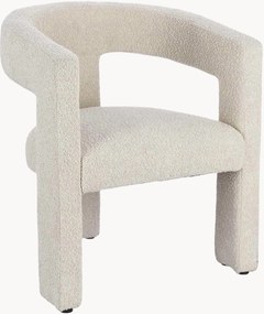 Sedia con braccioli in bouclé Arabella