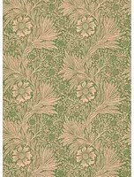 Morris & Co Carta da parati Marigold - Pink & Olive