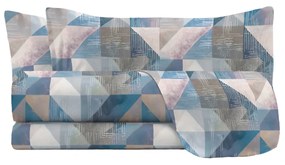 Completo letto matrimoniale blu grigio Sepikblue Datex