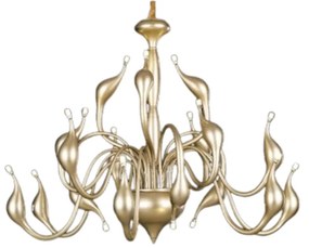 Lampadari E Sospensioni Vintage - Decò Metaswan Metallo Oro Led 18Xg4 2W