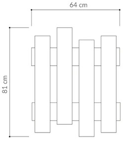 Appendiabiti WAVE 81x64 cm beige
