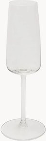 Set di 6 flute da champagne in vetro soffiato Barolo