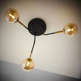 Jupiter 2037 - Lampadario a sospensione con supporto rigido BURANO 3xG9/10W/230V nero/oro/beige