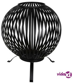 Esschert Design Braciere a Sfera in Acciaio al Carbonio Nero FF400