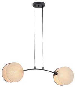 Lampadario a sospensione con filo MOTIF 2xE27/15W/230V beige