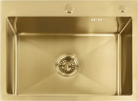 Lavello in acciaio Liam BRUSH GOLD