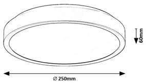 Rabalux 71252 - Plafoniera LED da bagno SAMIRA LED/18W/230V IP44 nero