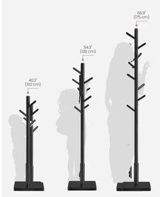 Appendiabiti da terra LINEA nero