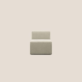 Nettuno modulo poltrona centrale in morbido tessuto bouclè T07 beige
