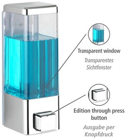 Dispenser di sapone in plastica a parete in argento 0,32 l Istres - Wenko