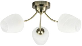 Candellux Zina lampada da soffitto 3x40 W bianco-verderame 33-22585