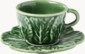 Set di 4 tazzine da caffè con piattino dipinte a mano Cabbage
