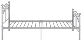 Giroletto grigio in metallo 90x200 cm