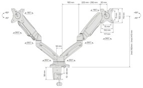 CONNECT IT CMF-3207-BK - Supporto universale per 2 monitor 13-27” nero