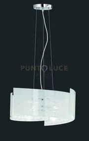 Signa sospensione 3 vetri decoro firma d. 50cm 3 luci attacco e27