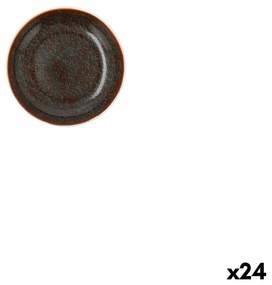 Piatto Piano Ariane Decor Ceramica Marrone (10 cm) (24 Unità)