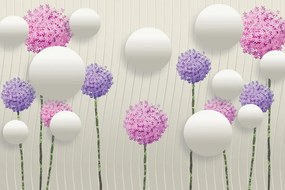 Carta da parati – Fiori astratti interessanti