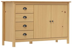 Credenza Hill Marrone Ambra 130x40x80 Cm İn Legno Di Pino /