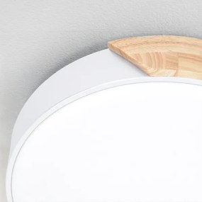 Brilagi - Plafoniera LED dimmerabile PILANA LED/60W/230V rovere/bianco Ø 60 cm + telecomando