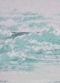 Tapete Marmara von Osborne & Little - Aqua/ Pale Grey