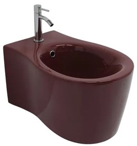 Bidet sospeso melanzana lucido soft OLYMPIA CERAMICA L 36 x H 42 x P 55 cm