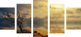 Quadri 5 pezzi – Albero secco