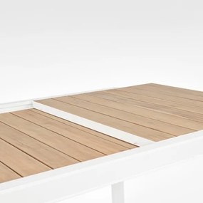 Tavolo Allungabile Da Esterno In Alluminio Bianco 100x220-340 Cm Belmar Bizzotto