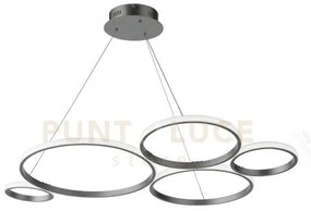 Sospensione pois silver 3000k 4760lm 60w dimmerabile l.108cm