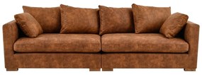 Divano in similpelle marrone cognac 266 cm Hamburg - Scandic