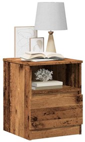 Comodini 2 Pz Legno Antico 40x40x50 Cm İn Legno Multistrato /