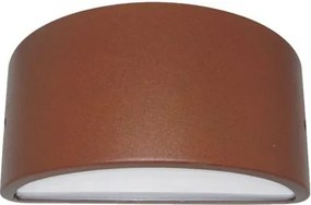 Lampada Applique Mezza Luna Chiusa Colore Corten per Esterno Linea Umbe Sovil...