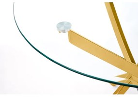 Tavolo da pranzo ESTEN trasparente/oro