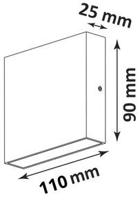 Applique LED da esterno CHICAGO LED/3,5W/230V IP44 bianca