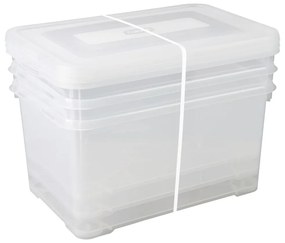 Set Di Scatole Portaoggetti Handy 3x50 L Trasparente /