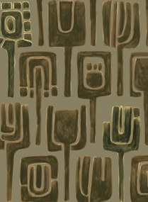 Élitis Carta da parati Totem - Braun