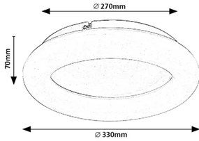 Rabalux 71168 - Plafoniera LED CELIE LED/24W/230V diametro 33 cm bianco