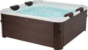 Vasca Idromassaggio da Esterno Spa Riscaldata 160x160x65 cm 6 Posti Wi-Fi Tribeca Smart...