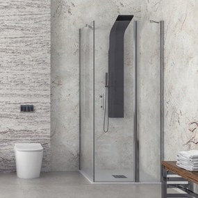 Kamalu - Cabina doccia 80x120 battente e fisso | KPX2800