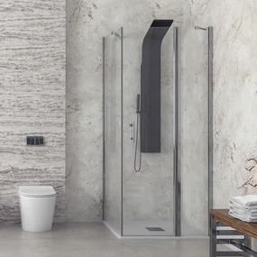 Kamalu - Cabina doccia 80x120 battente e fisso | KPX2800